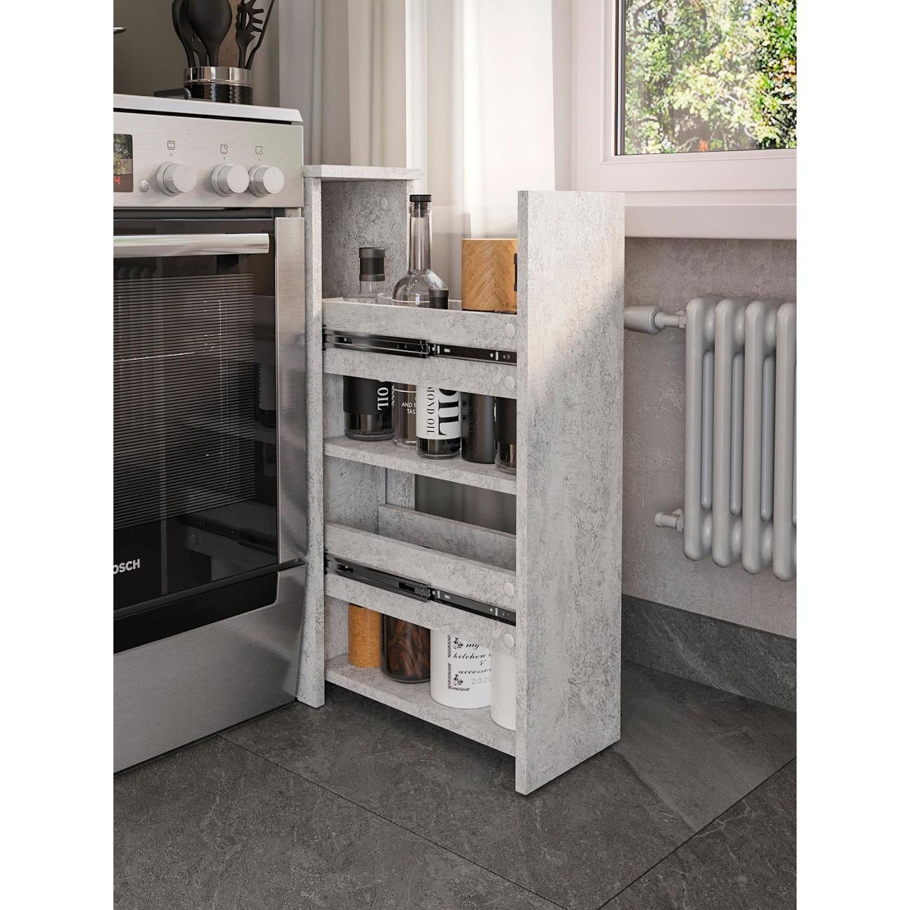 Тумба ИКОНТУМ Бутылочница цемент светлый