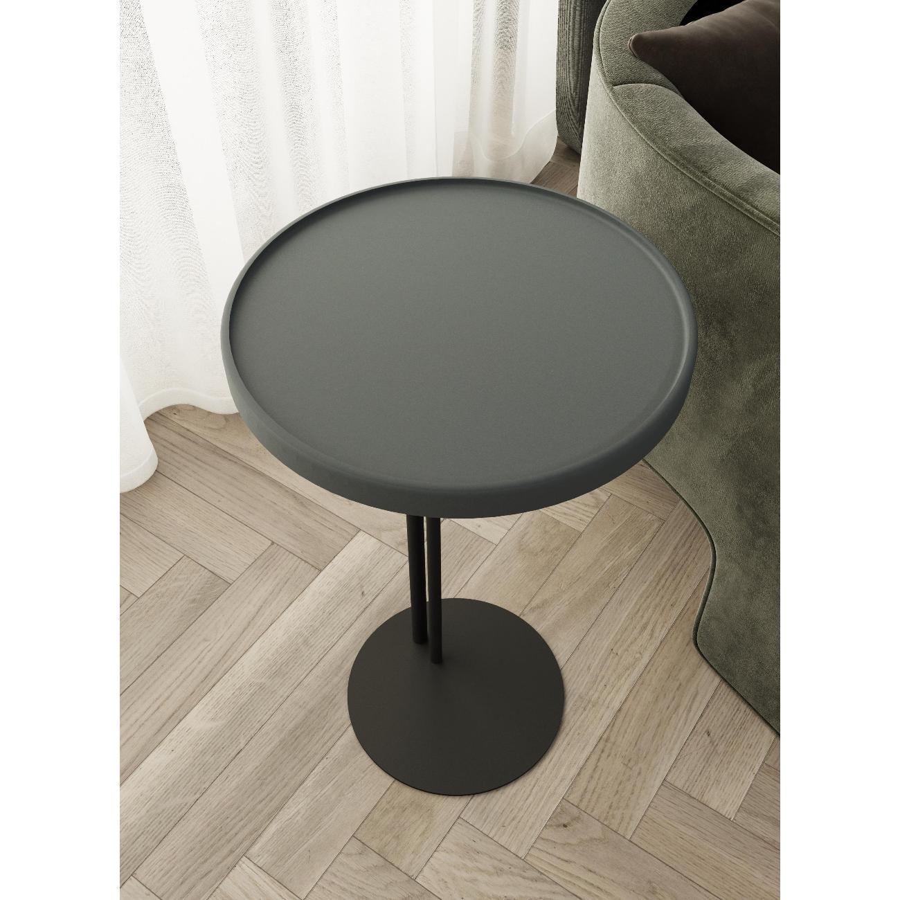 Стол журнальный Sline Кальяри графит/черный