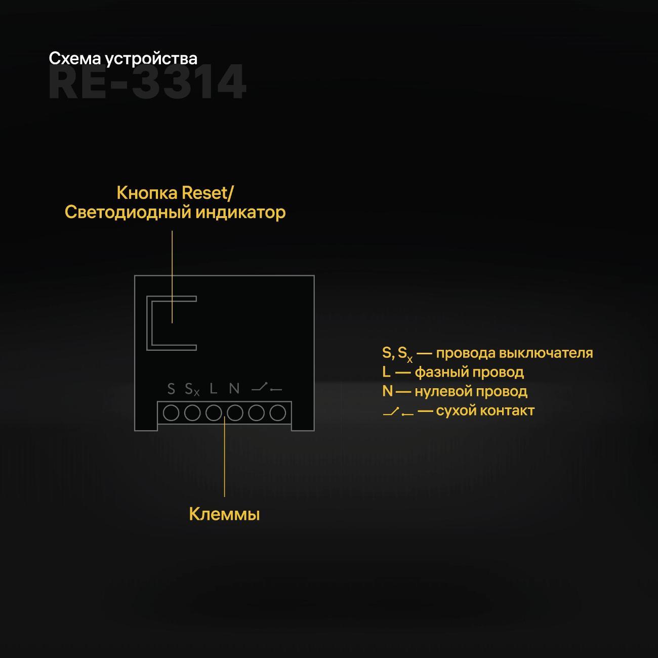 Контроллер (реле) для умного дома Rubetek RE-3314