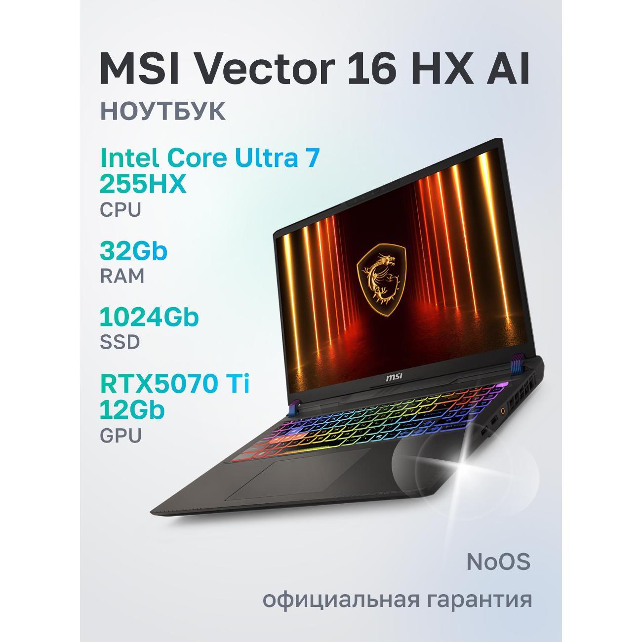 Ноутбук MSI Vector 16 HX AI A2XWHG 9S7-15M352-080 фото