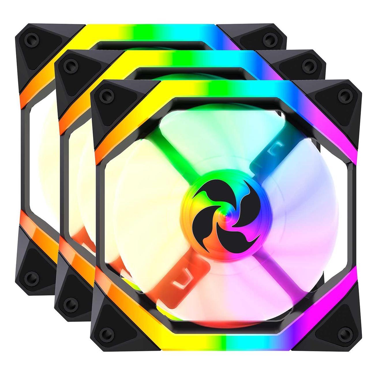 Вентилятор для компьютера 4FAN F40 Black 120mm 3 in 1 (F4012B3)