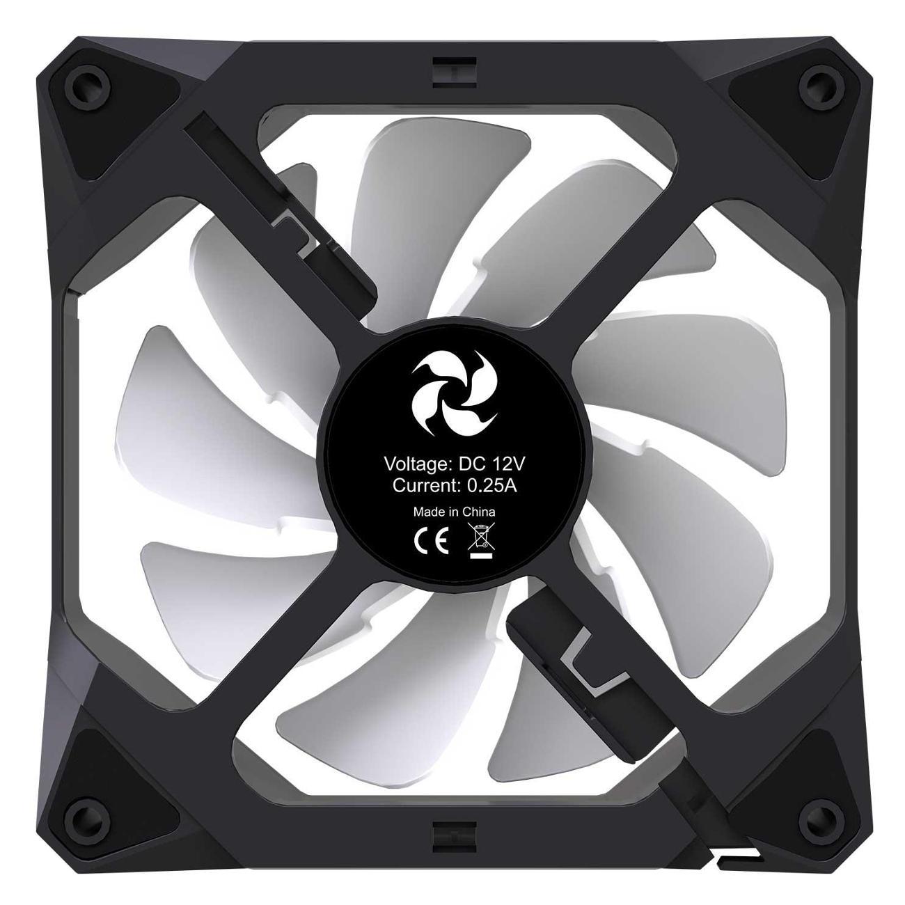 Вентилятор для компьютера 4FAN F40 Black 120mm 3 in 1 (F4012B3)