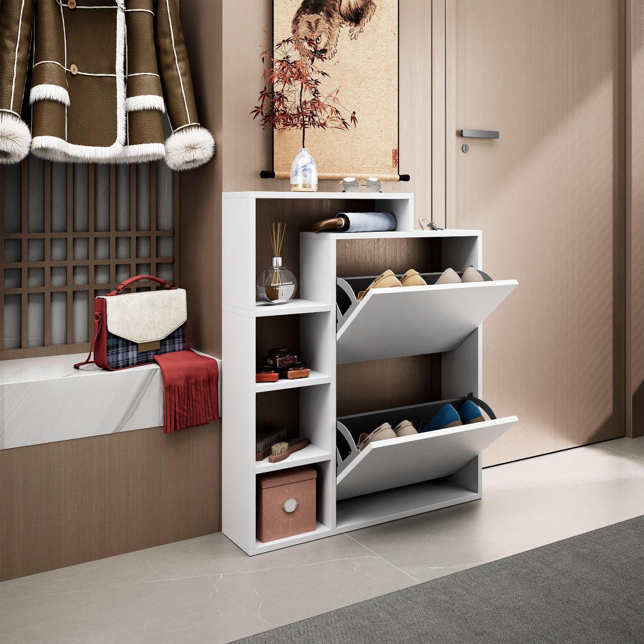 Обувница MFMaster Витто-742-У белый