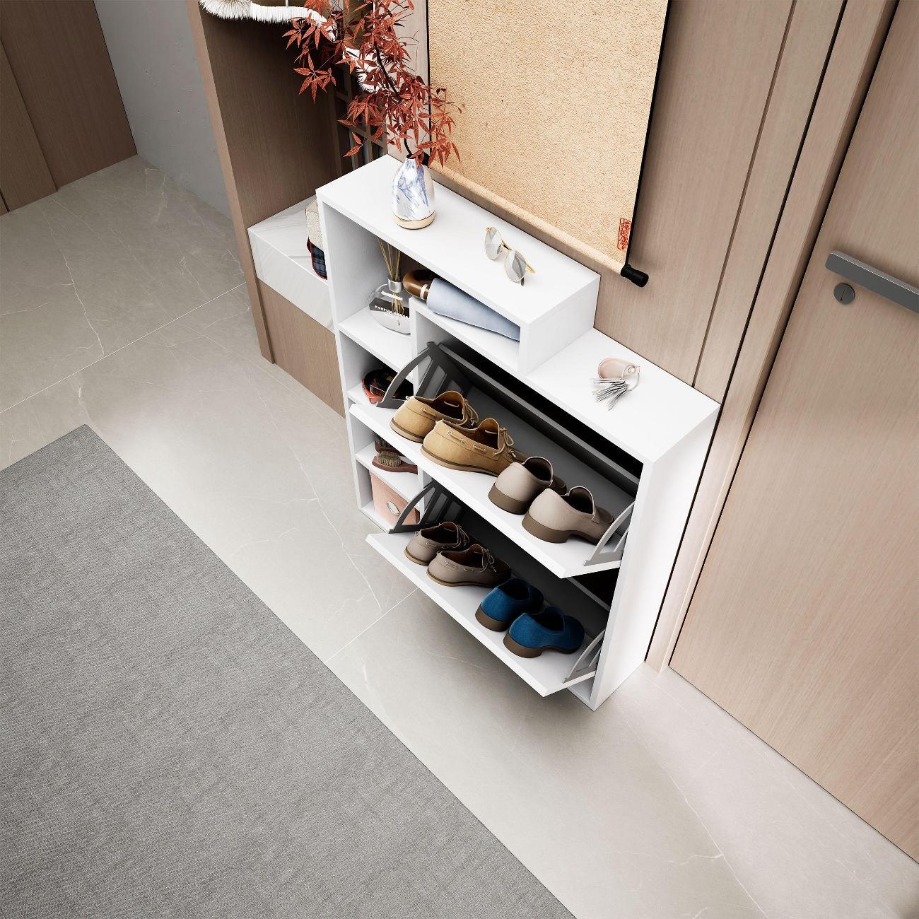 Обувница MFMaster Витто-742-У белый