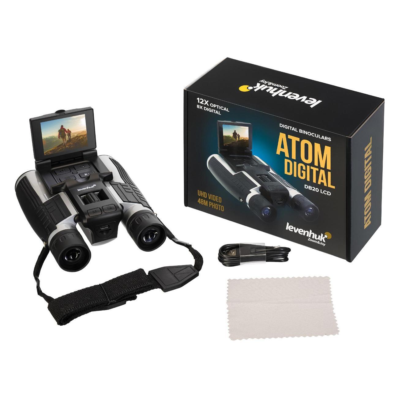 Бинокль Levenhuk Atom Digital DB20 LCD черный