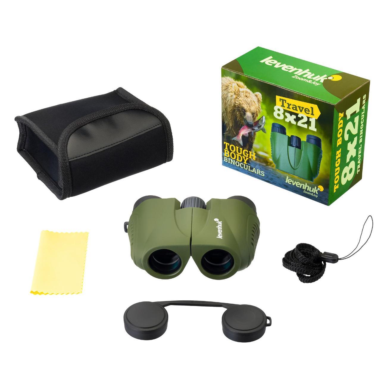 Бинокль Levenhuk Travel 8x21 зеленый
