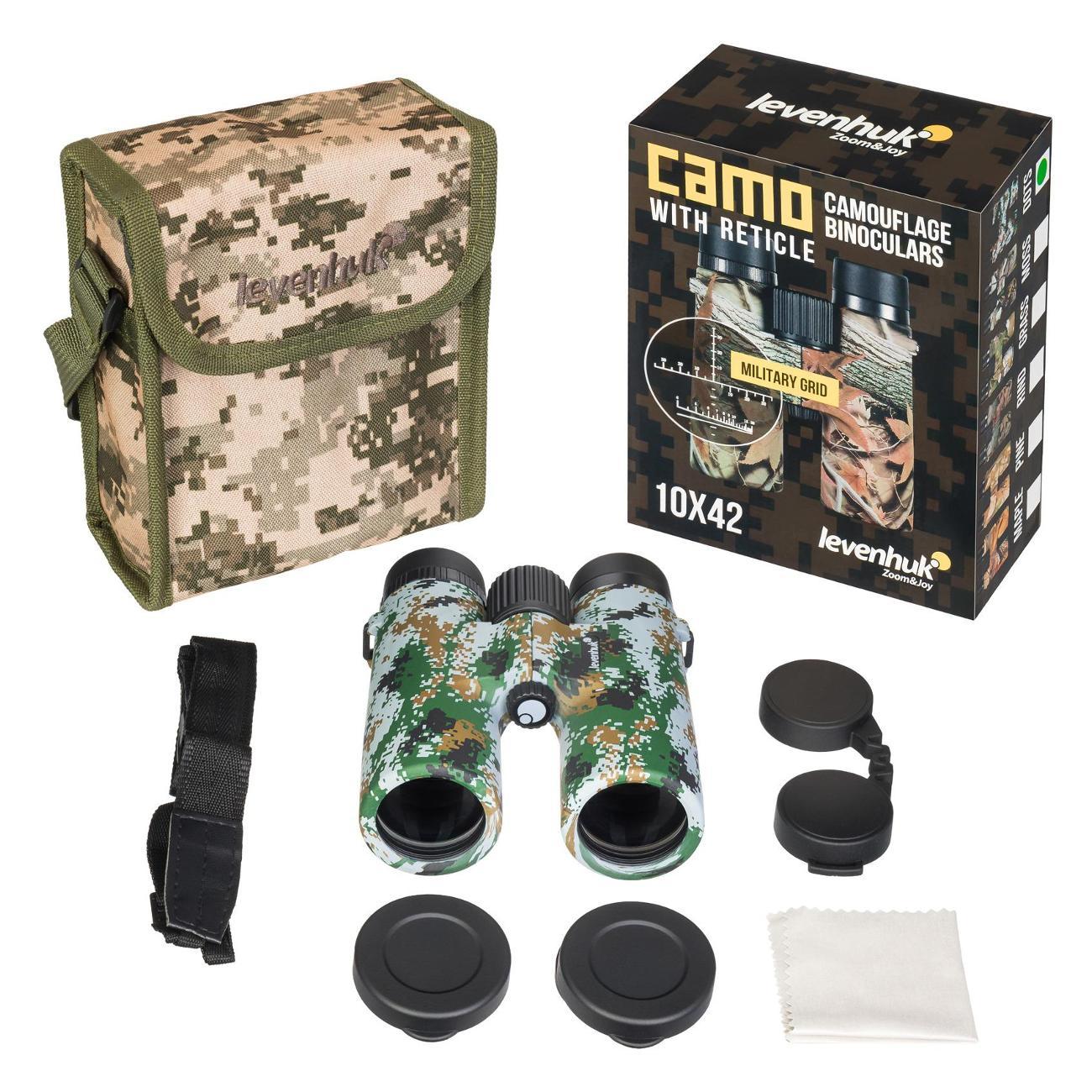 Бинокль Levenhuk Camo Dots 10x42 с сеткой
