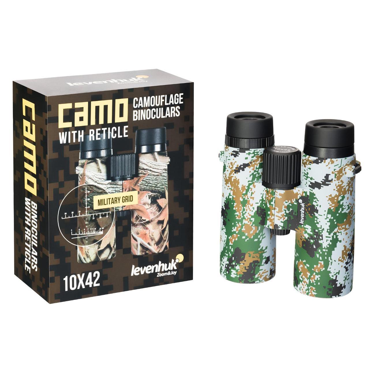 Бинокль Levenhuk Camo Dots 10x42 с сеткой