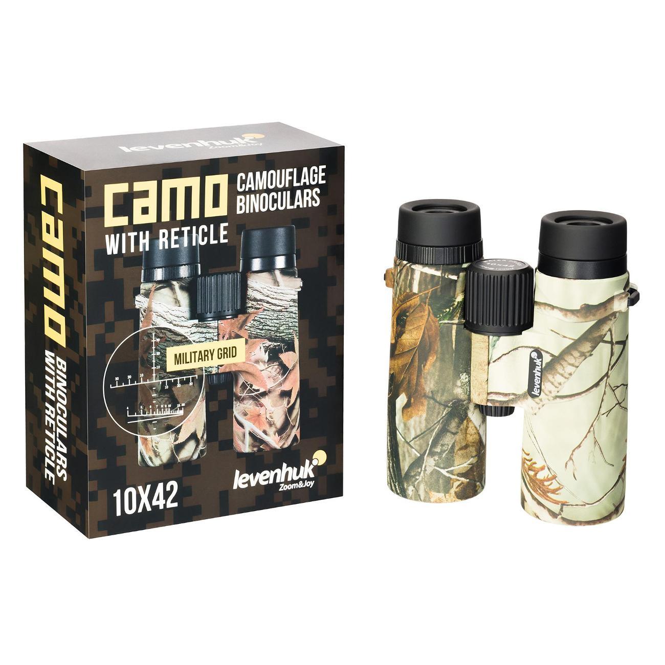 Бинокль Levenhuk Camo Maple 10x42 с сеткой