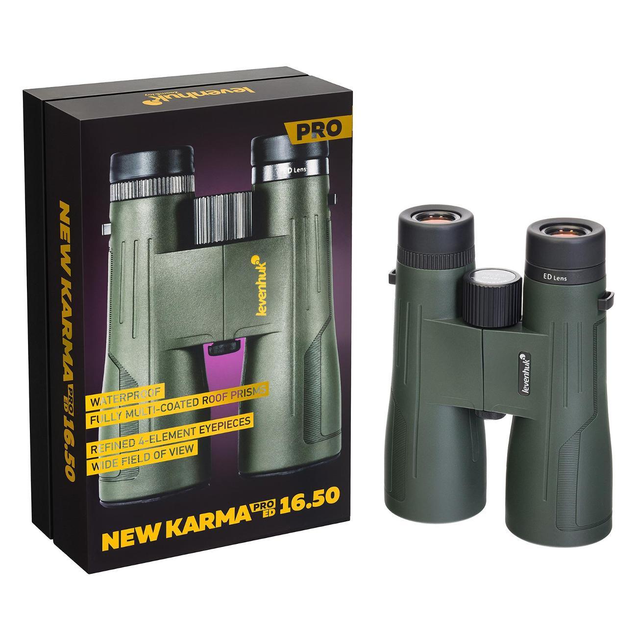 Бинокль Levenhuk New Karma PRO ED 16x50 зеленый