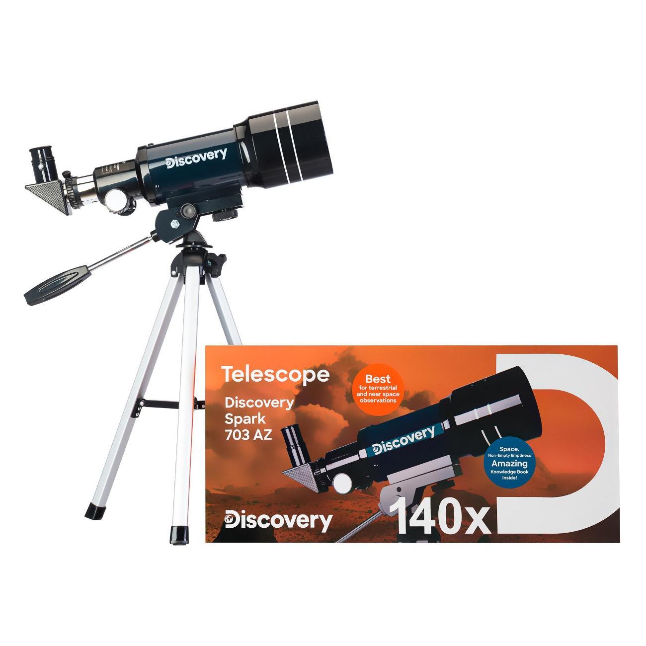 Телескоп Levenhuk Discovery Spark 703 AZ с книгой
