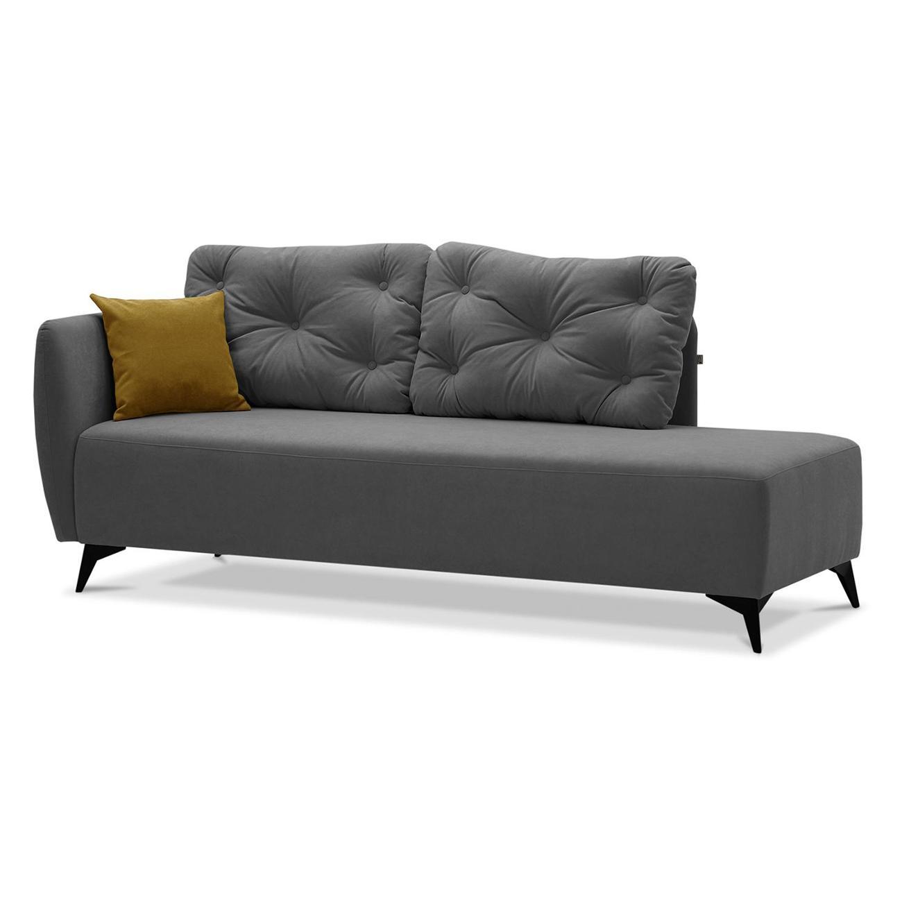 Кушетка Ладья Тиволи 1 (190) Ultra Grey, Ultra горчичный