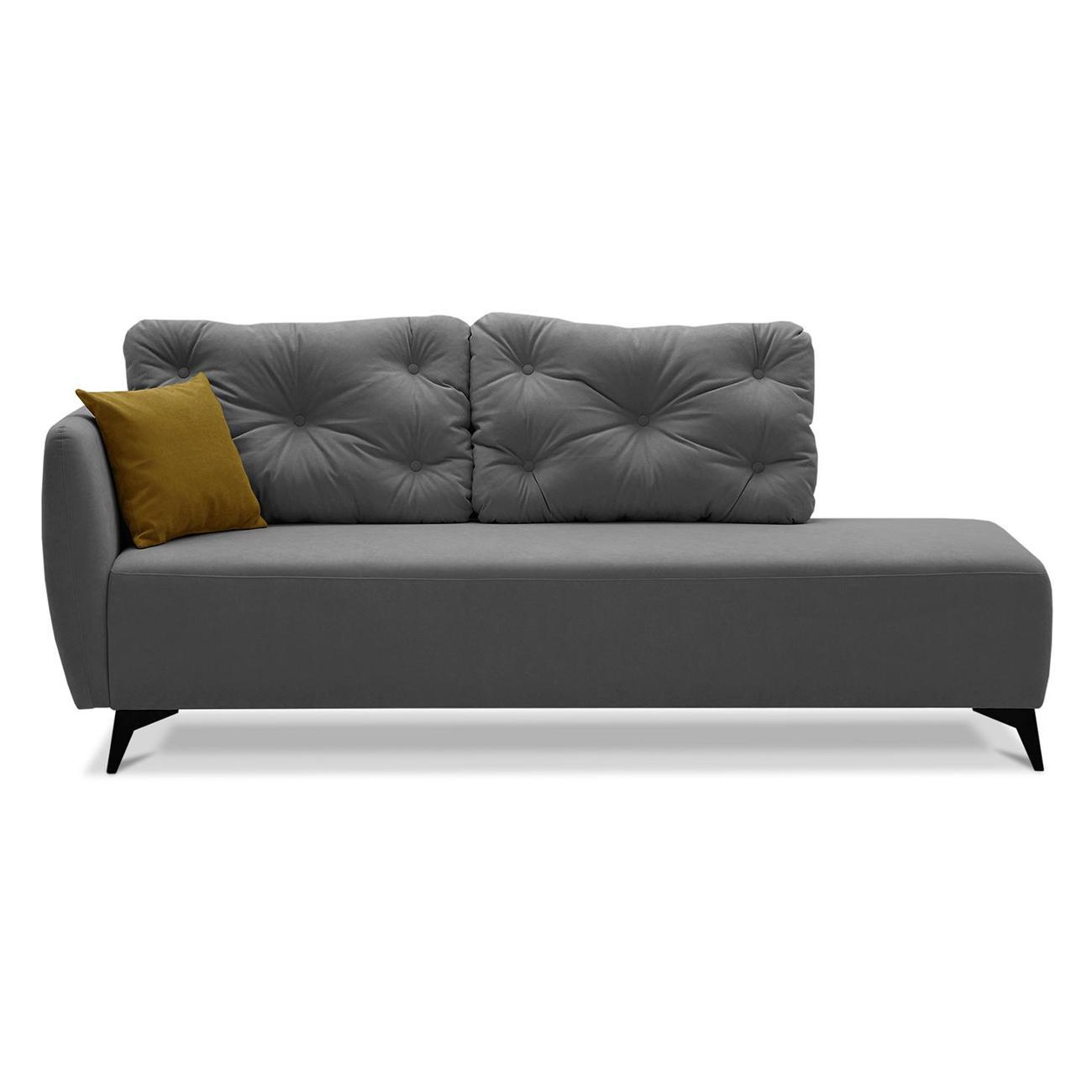 Кушетка Ладья Тиволи 1 (190) Ultra Grey, Ultra горчичный