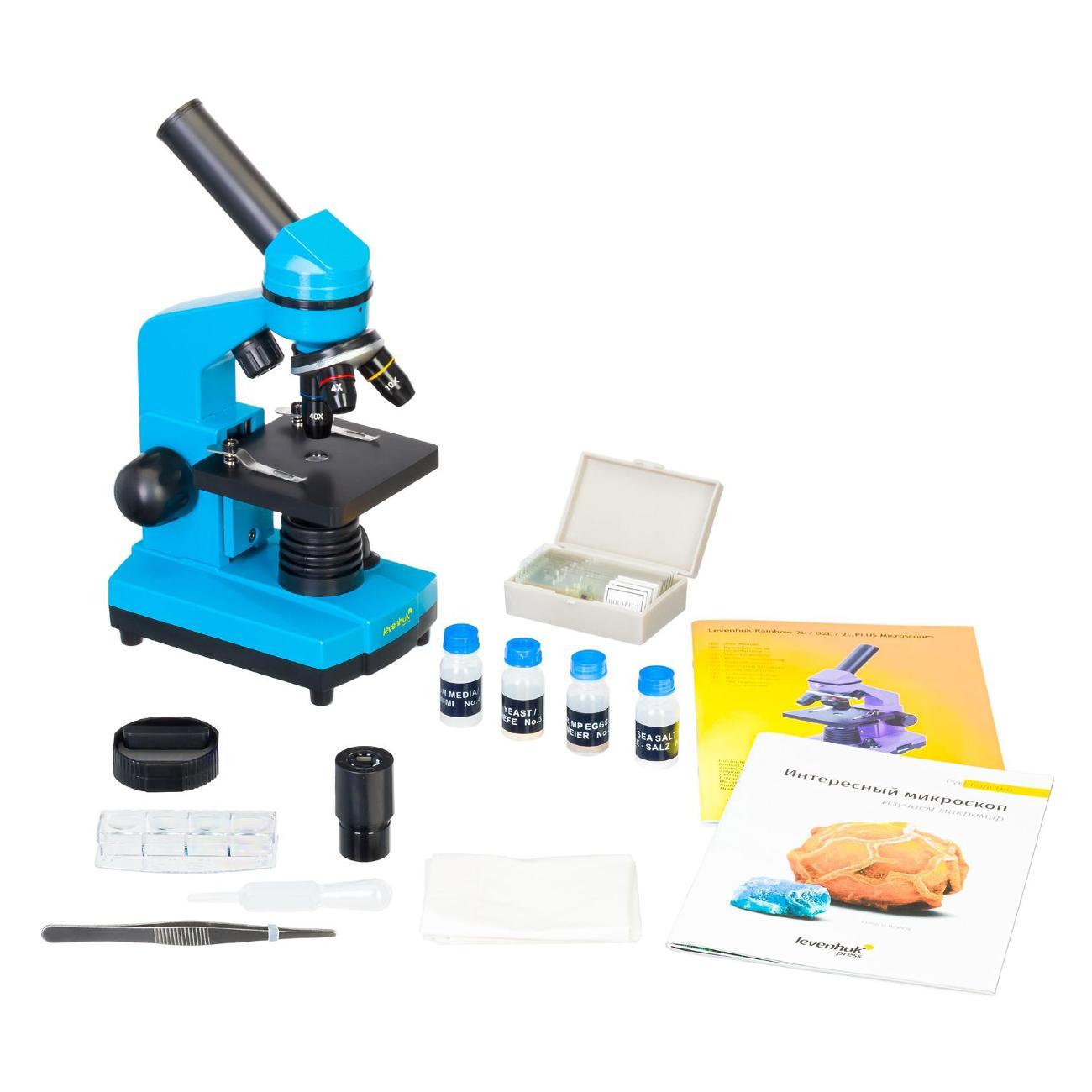 Микроскоп Levenhuk Rainbow 2L лазурь