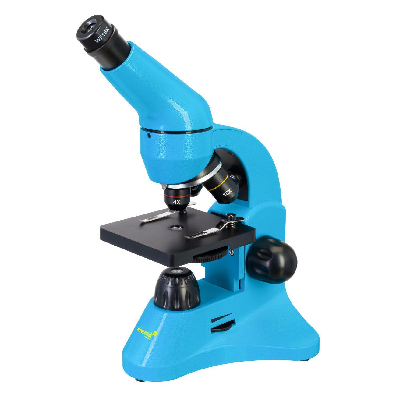 Микроскоп Levenhuk Rainbow 50L PLUS лазурь