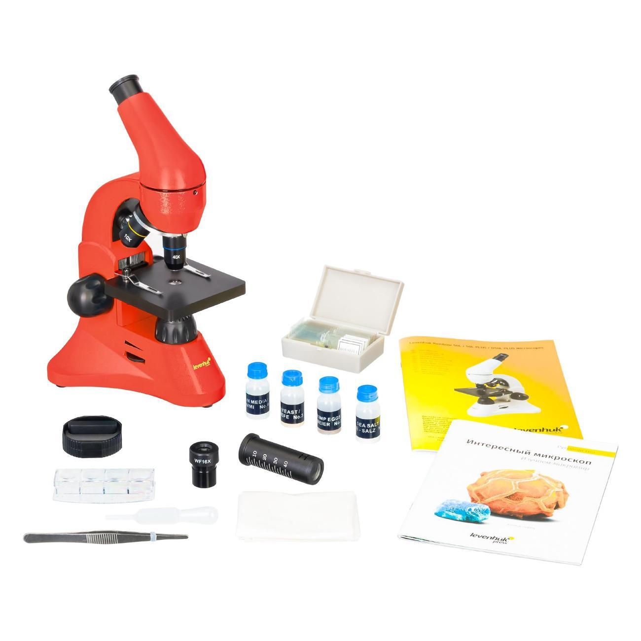 Микроскоп Levenhuk Rainbow 50L PLUS апельсин