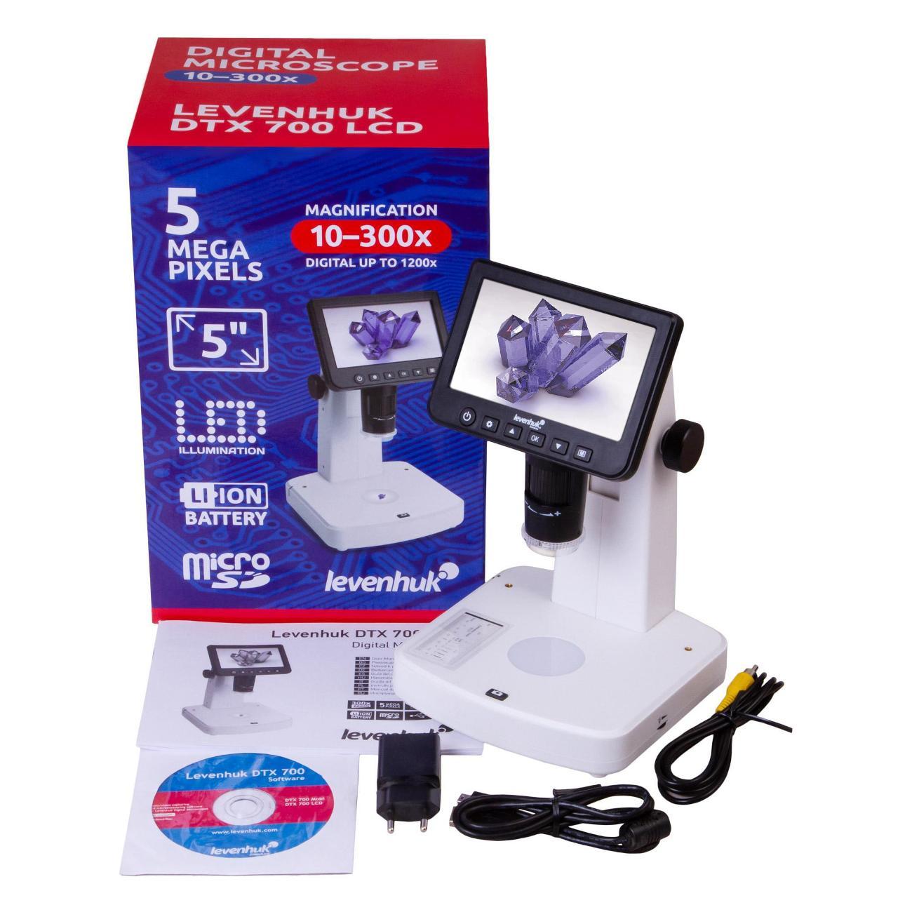 Микроскоп Levenhuk DTX 700 LCD белый