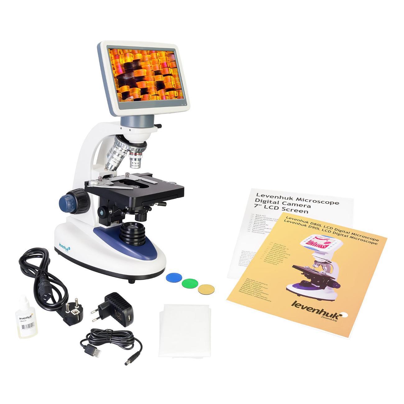Микроскоп Levenhuk D95L LCD белый