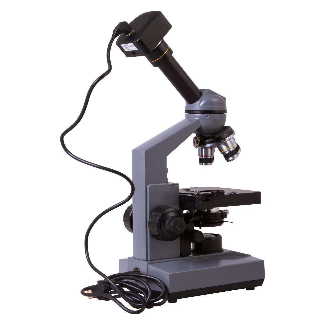 Микроскоп Levenhuk D320L PLUS серый