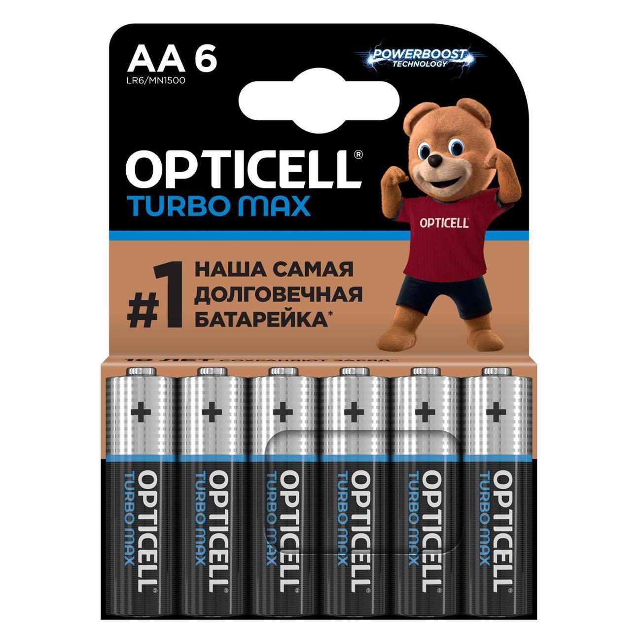 Батарея Opticell Turbo Max AA 6шт фото
