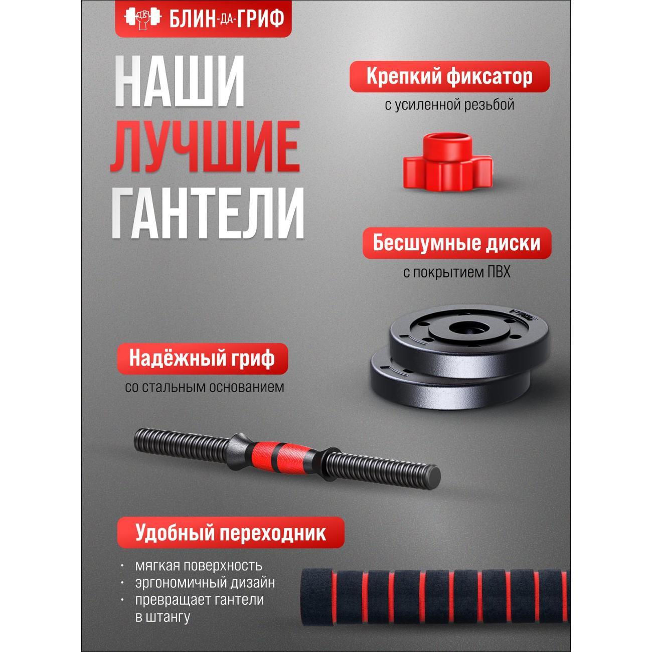 Гантель БлинДаГриф 3 кг, 2 шт.