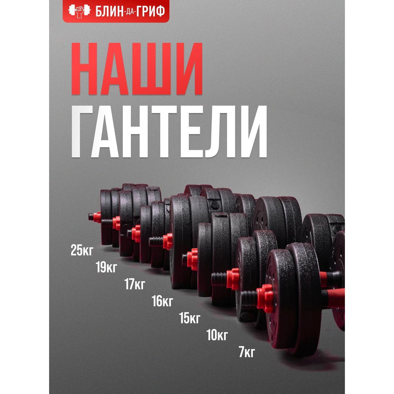 Гантель БлинДаГриф 10 кг, 2 шт.