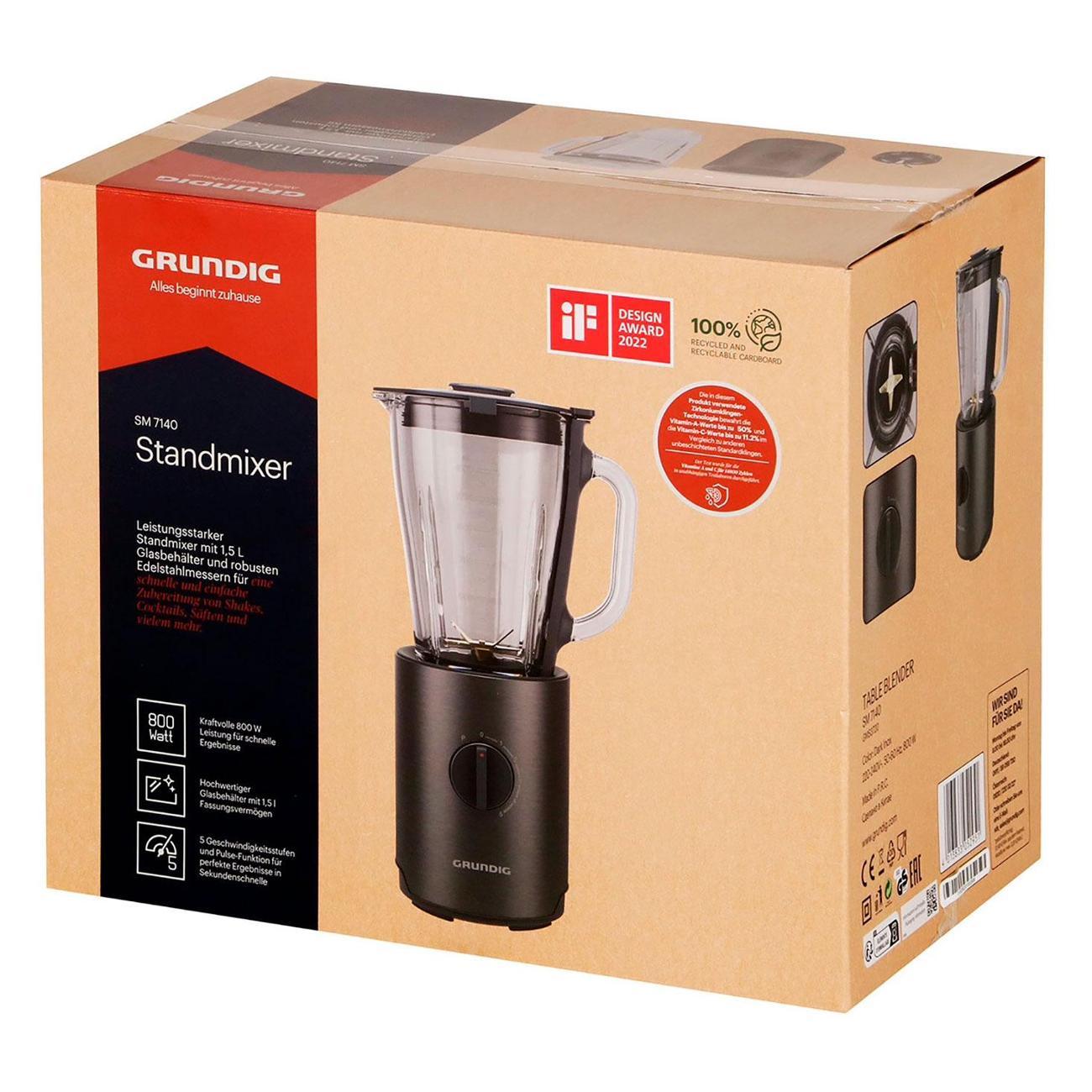 Блендер стационарный Grundig SM 7140, нержавеющая сталь