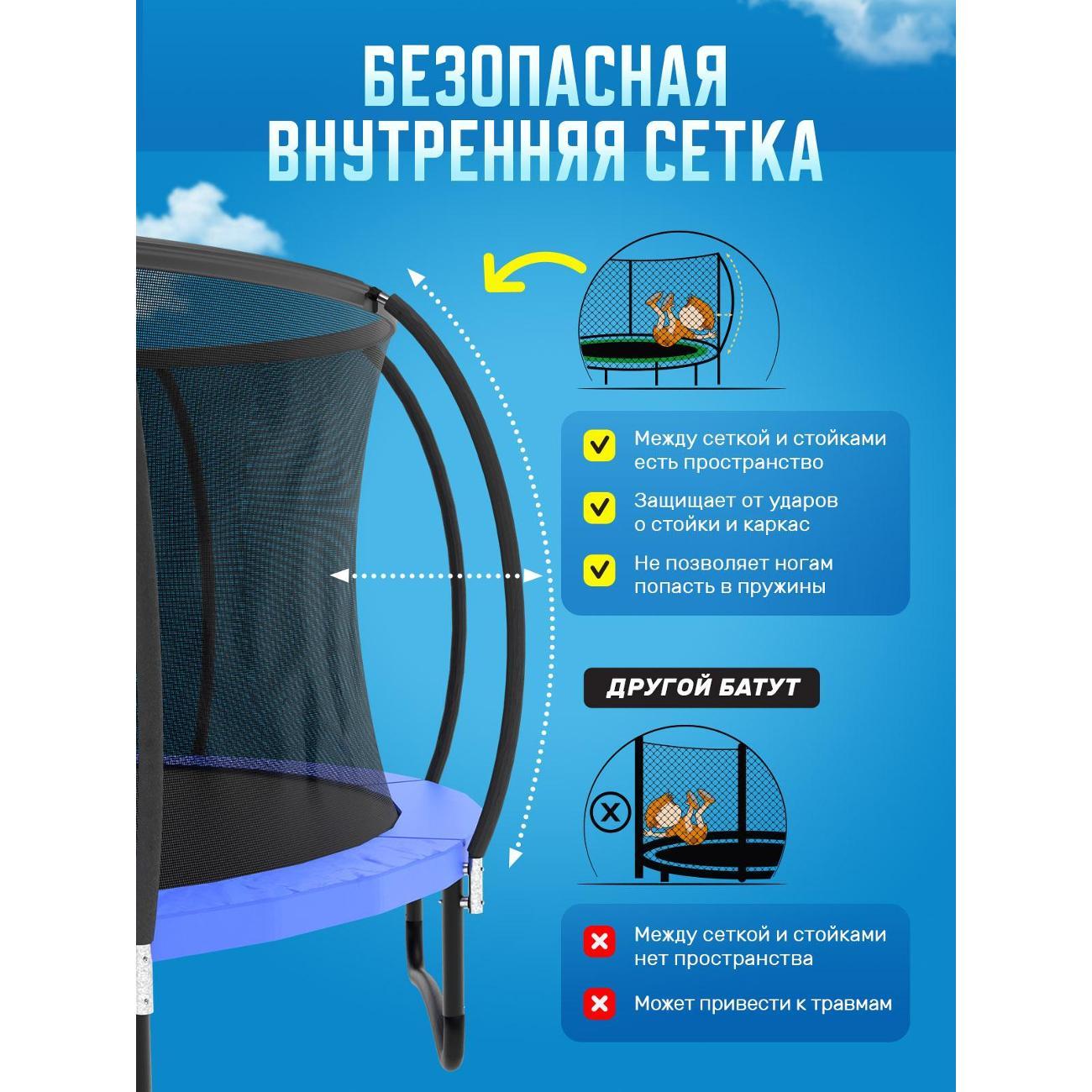 Батут ASTERACE JumboJump 305 см Green/синий