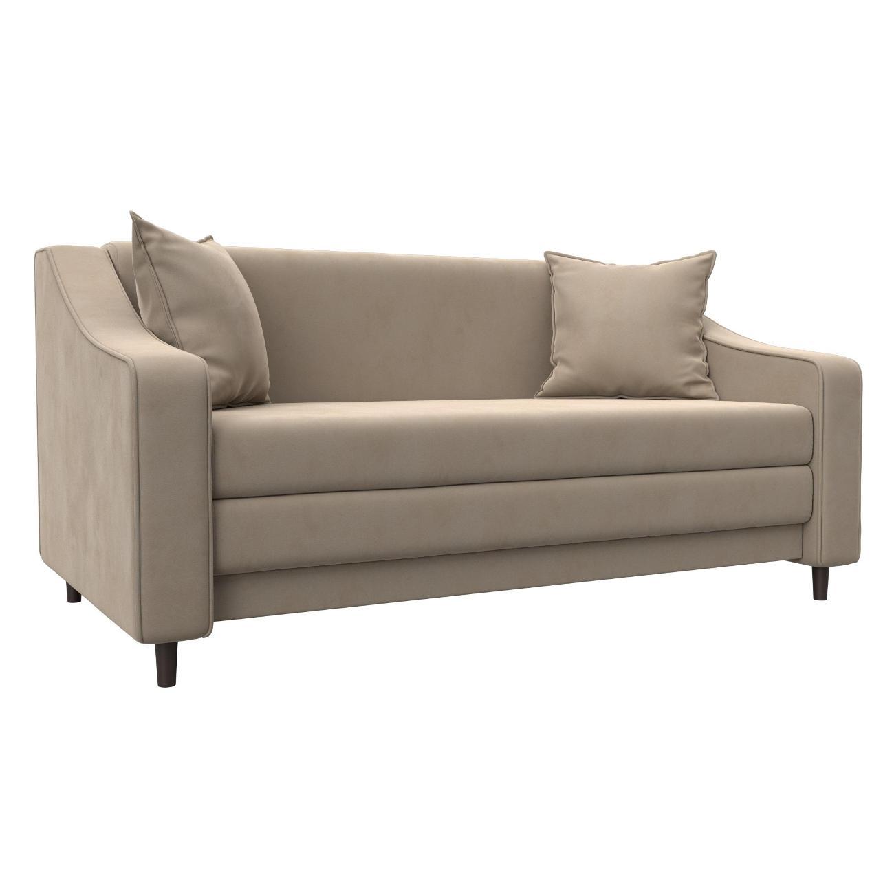 Диван Лига Диванов прямой Лига-071 (полностью велюр SEVEN 729 бежевый)