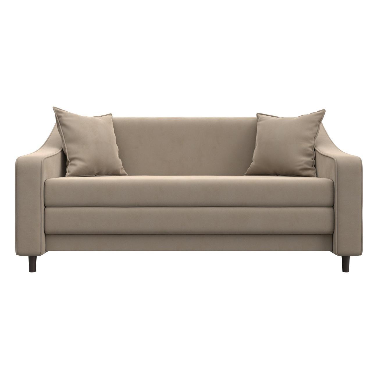 Диван Лига Диванов прямой Лига-071 (полностью велюр SEVEN 729 бежевый)