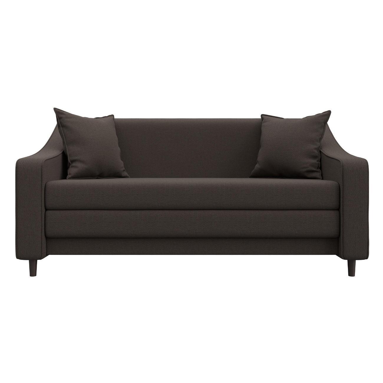 Диван Лига Диванов прямой Лига-071 (полностью рогожка Амур 05 коричневый)