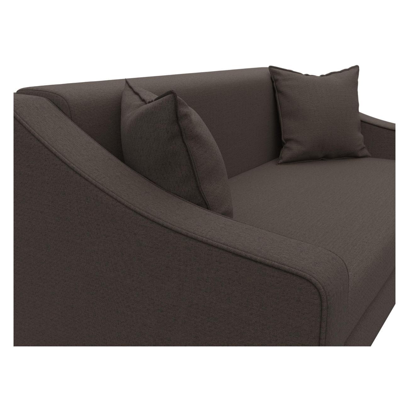 Диван Лига Диванов прямой Лига-071 (полностью рогожка Амур 05 коричневый)