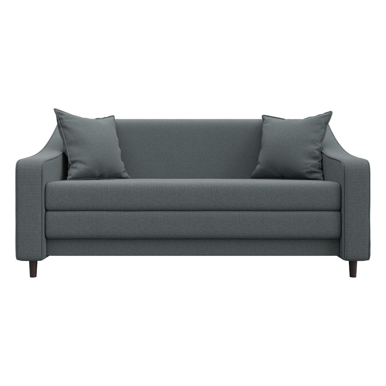 Диван Лига Диванов прямой Лига-071 (полностью рогожка Амур 07 серый)