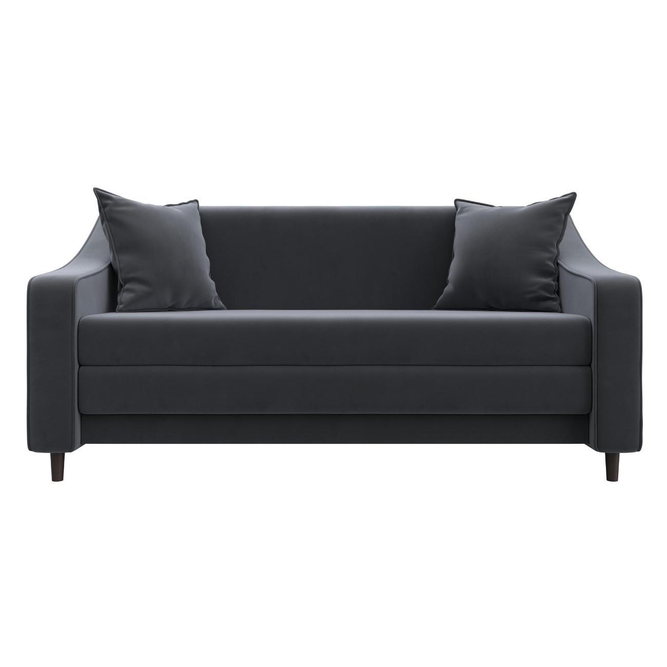 Диван Лига Диванов прямой Лига-071 (полностью велюр SEVEN 17 серый)