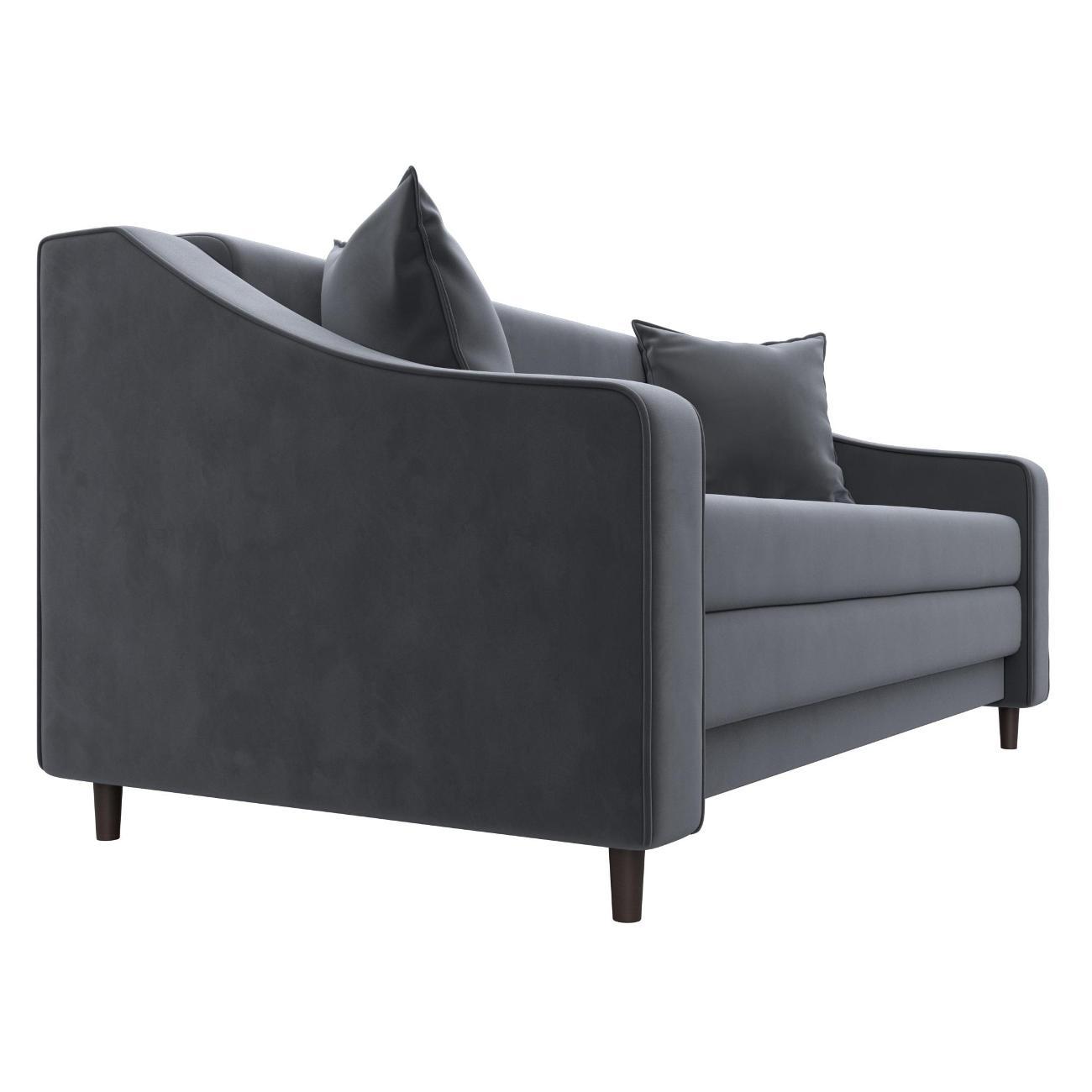 Диван Лига Диванов прямой Лига-071 (полностью велюр SEVEN 17 серый)