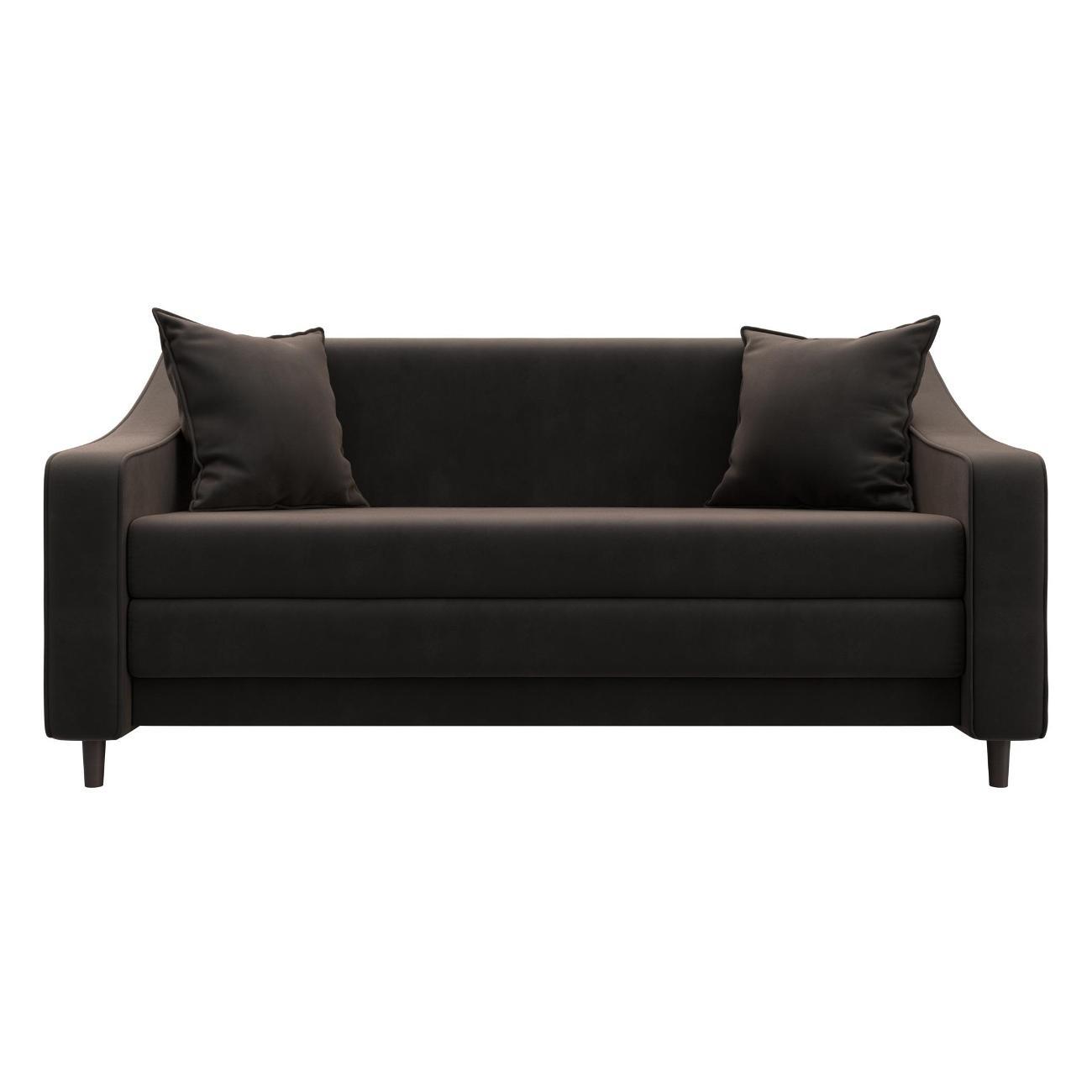 Диван Лига Диванов прямой Лига-071 (полностью велюр SEVEN 727 коричневый)