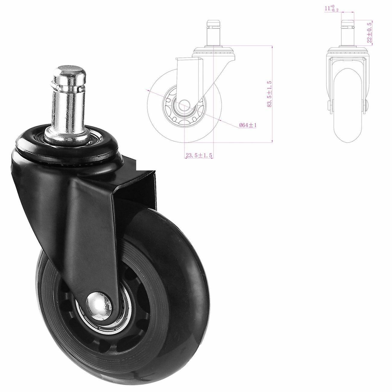 Колеса для кресла Brabix 533087