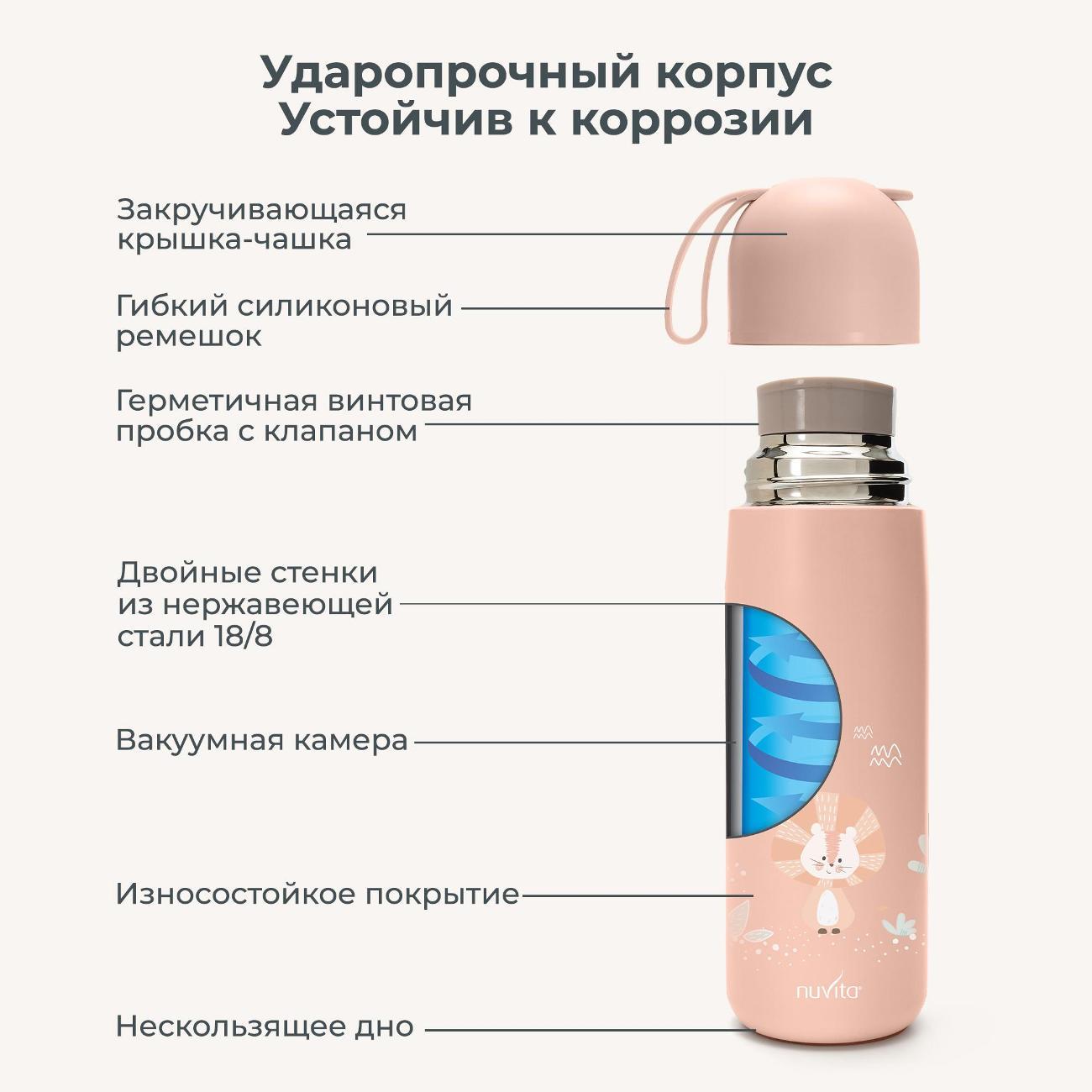 Термос Nuvita 4435 400 мл Pink