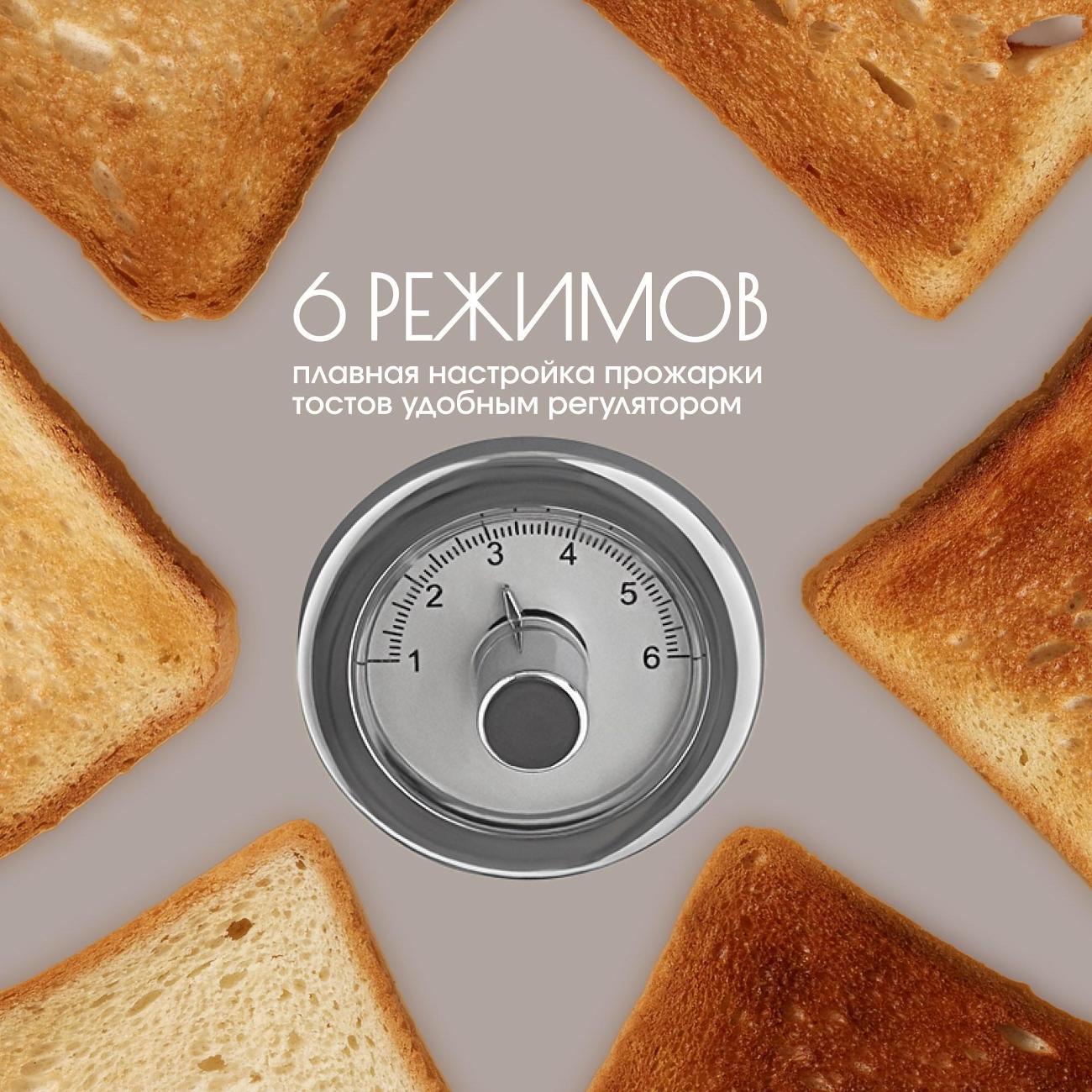 Тостер Tesler TT-245 SAND GREY