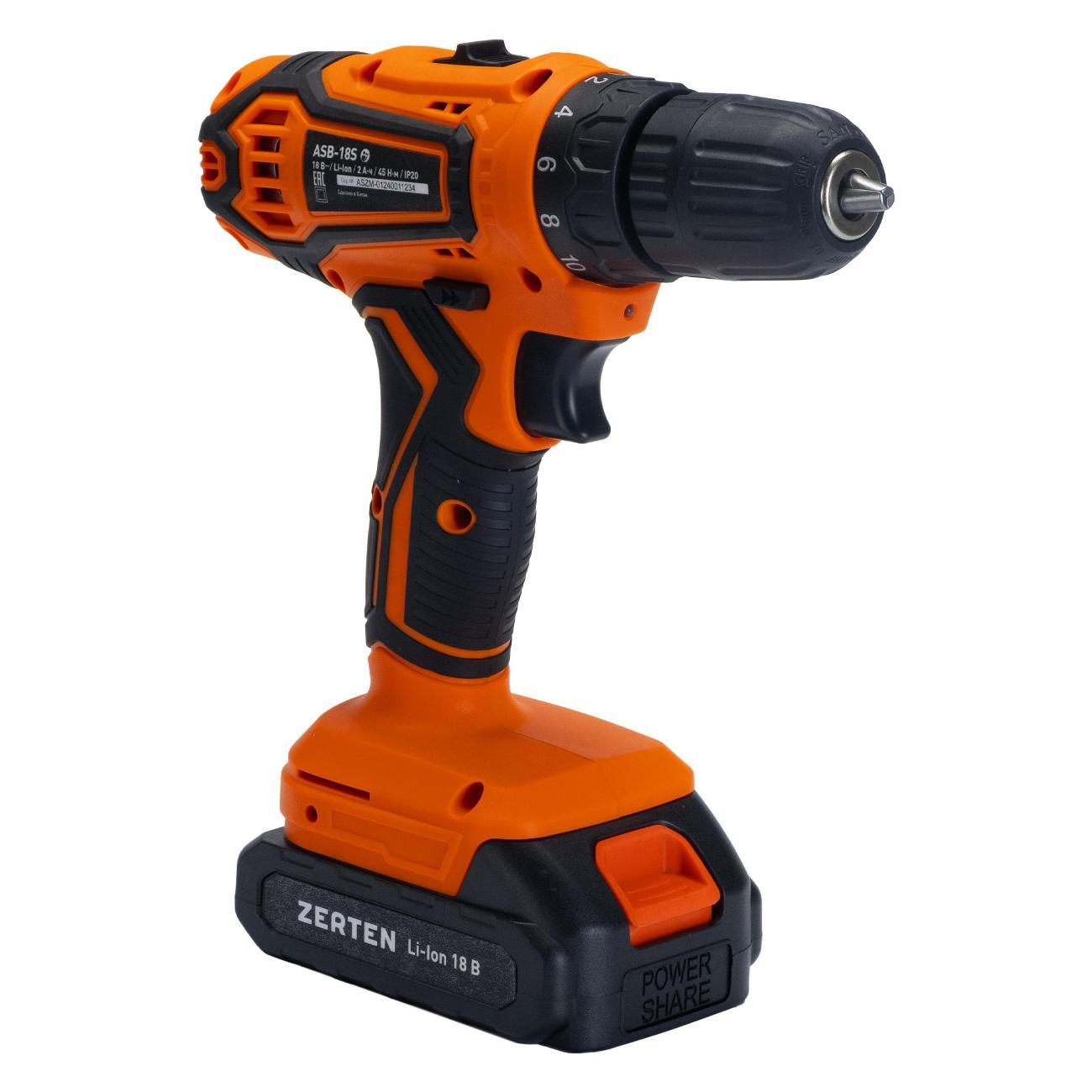 Дрель-шуруповерт Zerten ASB-18S