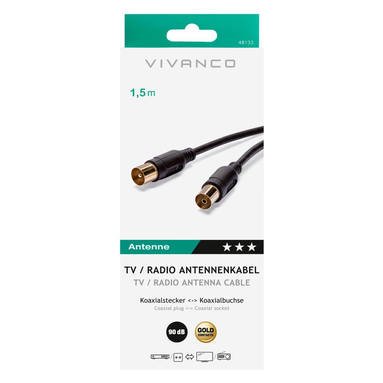 Кабель телевизионный Vivanco 48133 48/20 15GB