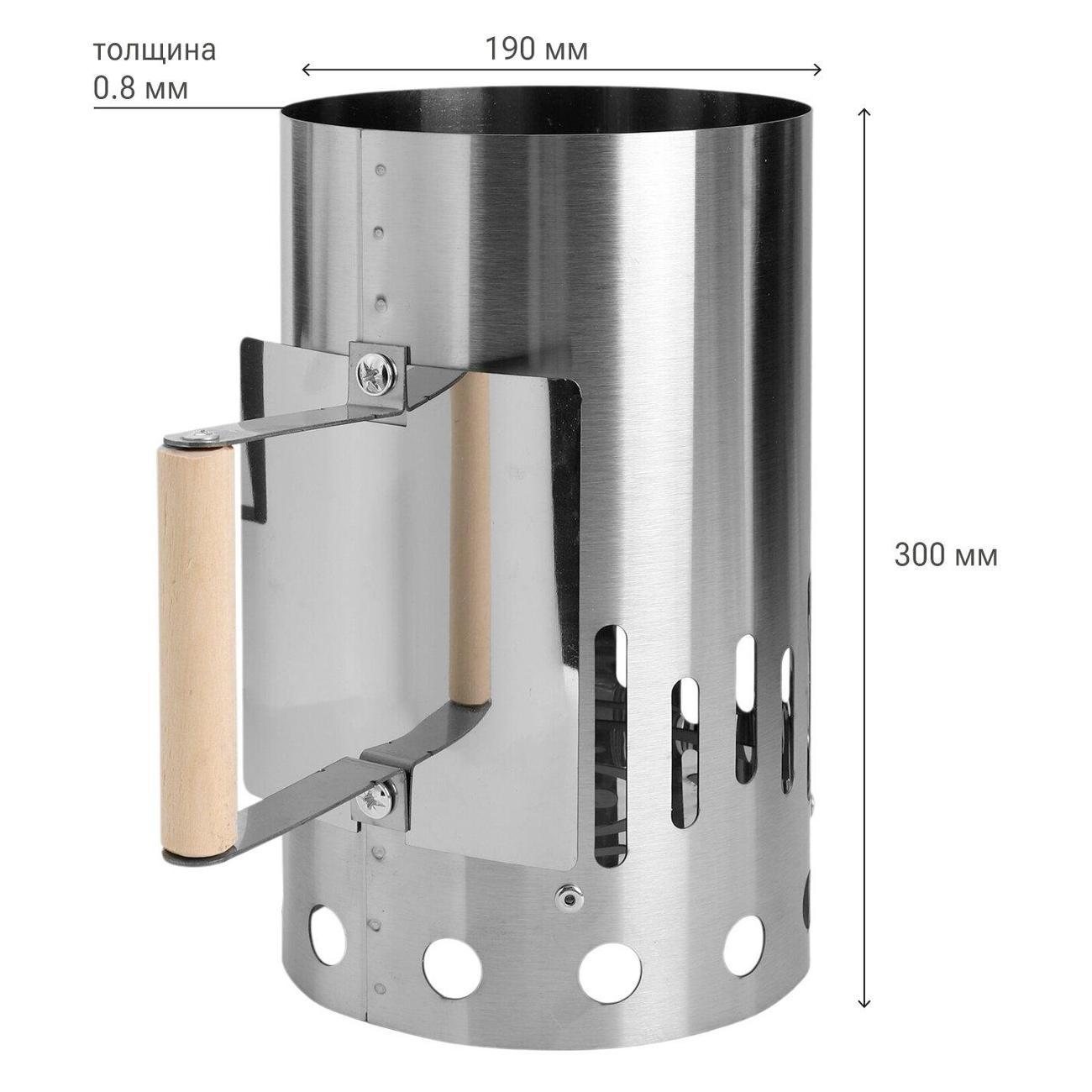 Стартеры для розжига ГРИЛЬ И ПИКНИК ПечУрок, 190х190х300 мм серебристый