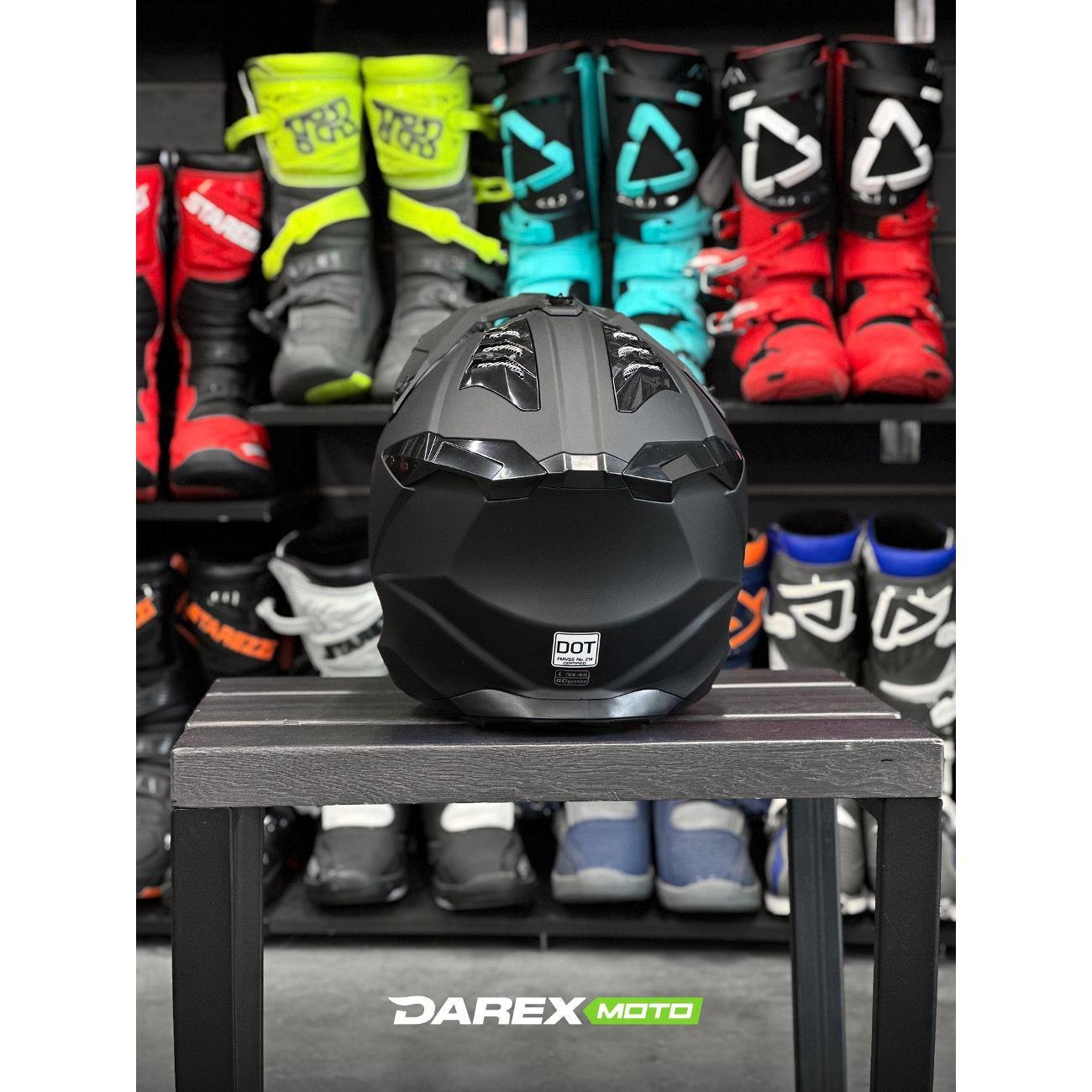 Мотошлем DAREX Verano 189 Matt Black/Red2 L