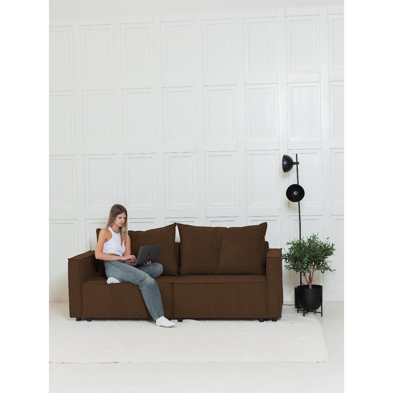 Диван CityHD ГонконгПРО коричневый