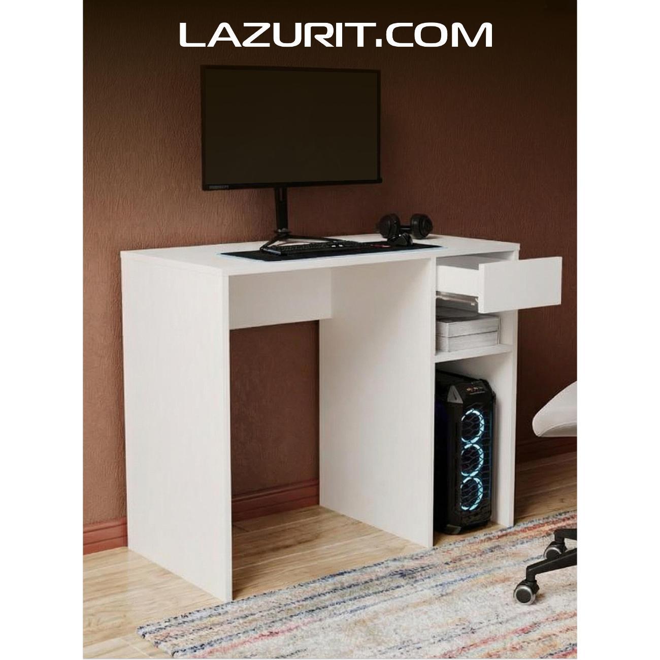 Стол письменный LAZURIT мебель Эльбрус белый