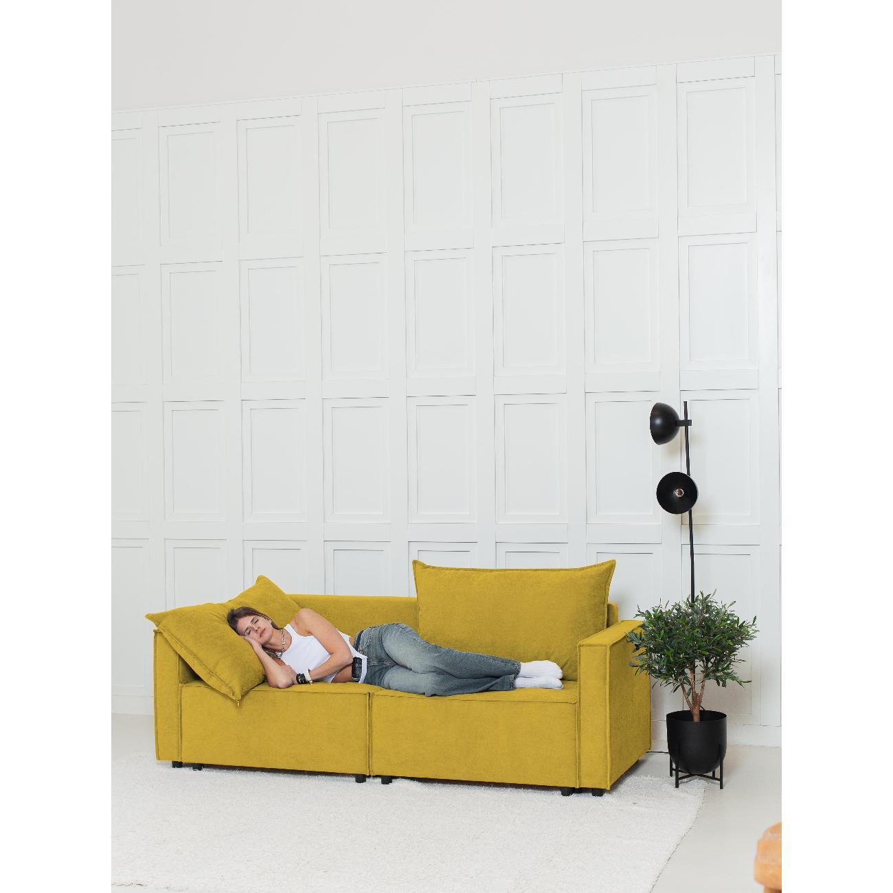 Диван CityHD НиццаПРО горчичный