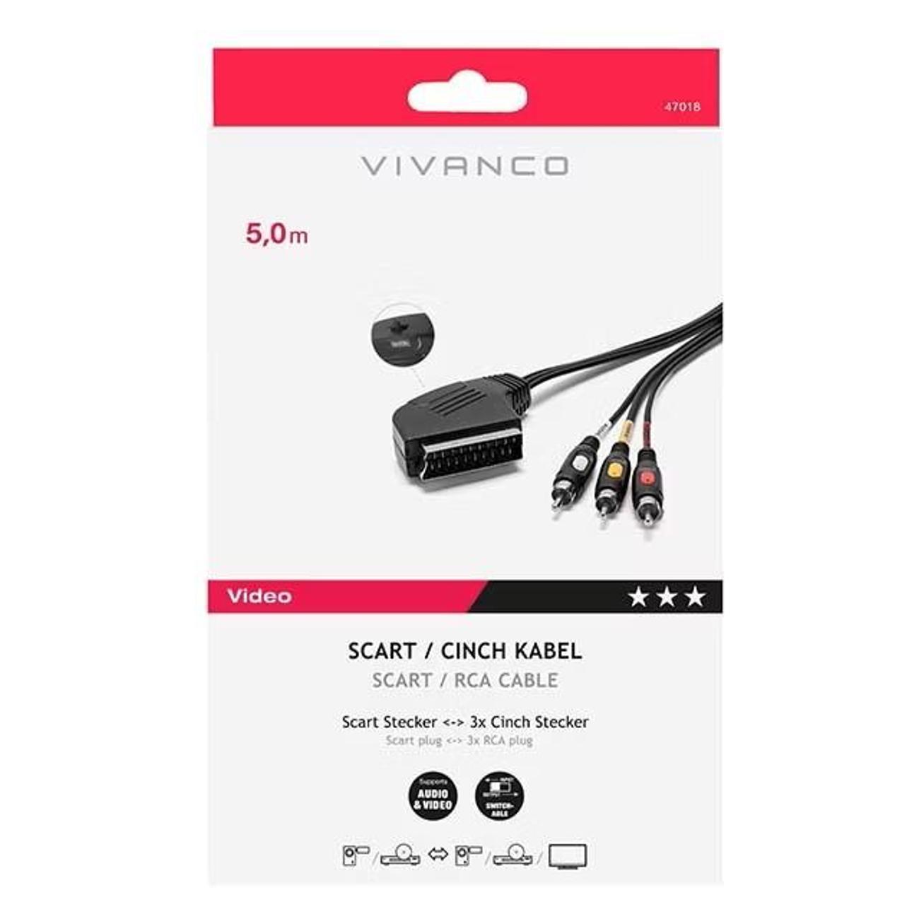 Кабель аналоговый аудио-видео Vivanco 47018 47/40 50