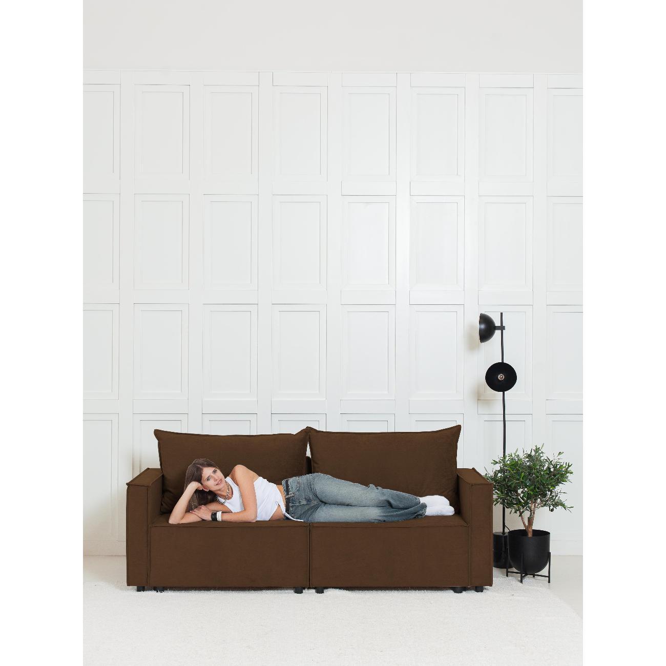 Диван CityHD НиццаПРО коричневый