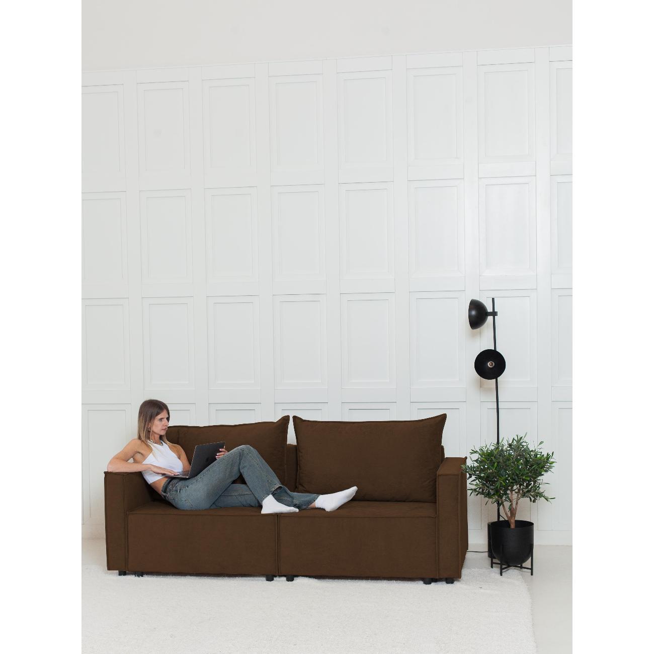 Диван CityHD НиццаПРО коричневый