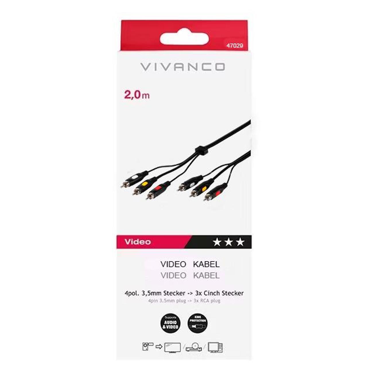 Кабель аналоговый аудио-видео Vivanco 47029 47/50 20AV